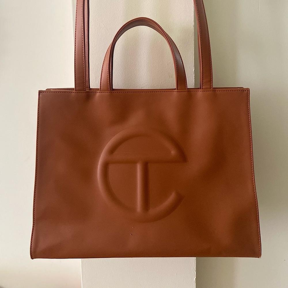 TELFAR MEDIUM TAN SHOPPING BAG